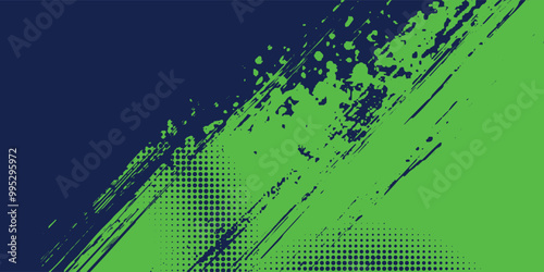 Green sports background design with abstract modern template. Vector illustration of sports players in various activities.