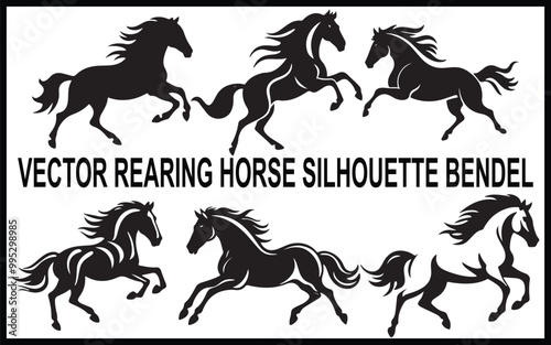 horse vector rearing horse silhouette bendel eps