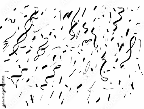 The Jovial Dance of Scattered Lines: A Contagious Expression of Joy and Festivity
