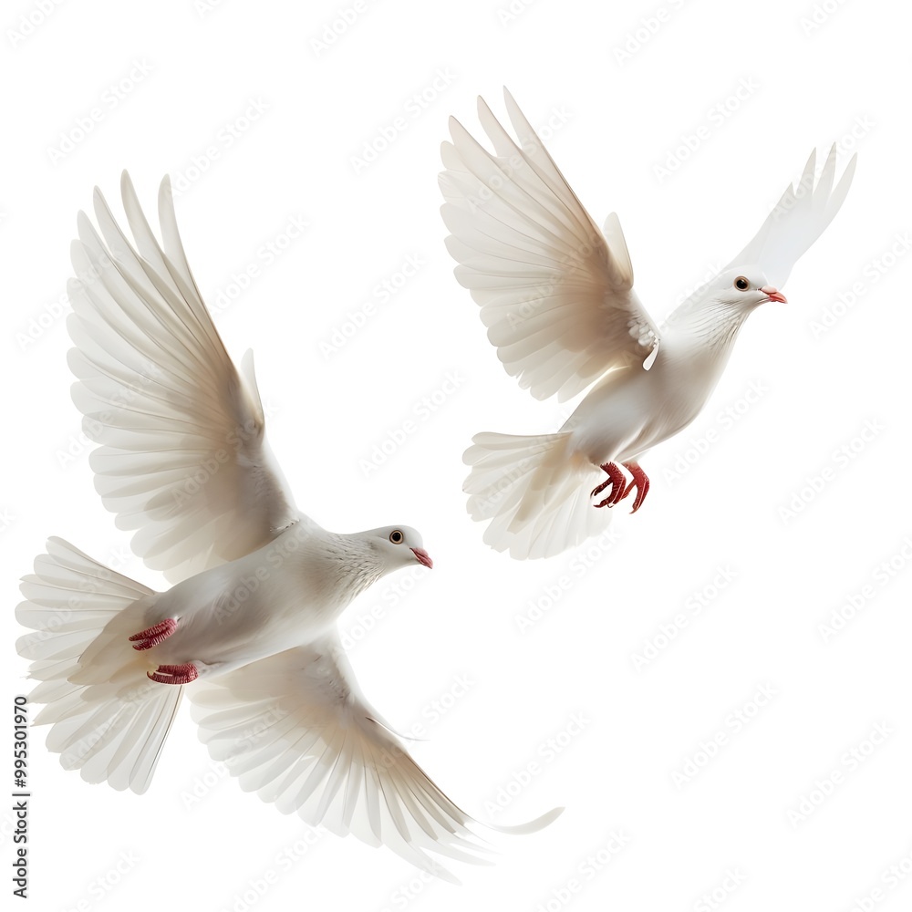 dove isolated with white background Generative AI dove isolated with white background Generative AI