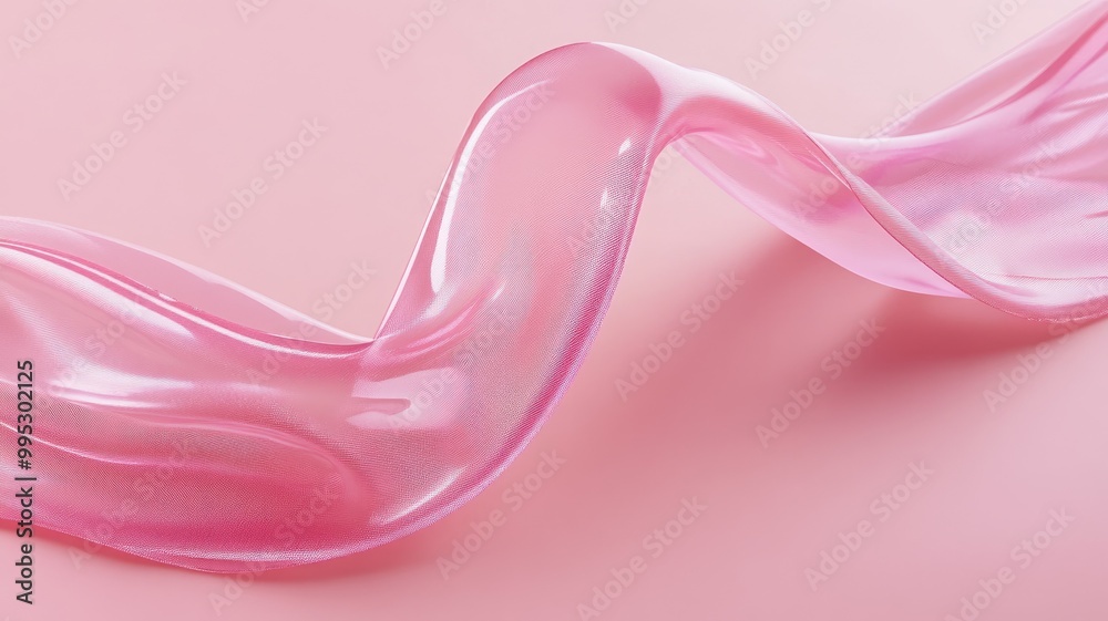 Pink, fluid-like abstract shape with smooth texture Pink, fluid-like abstract shape with smooth texture