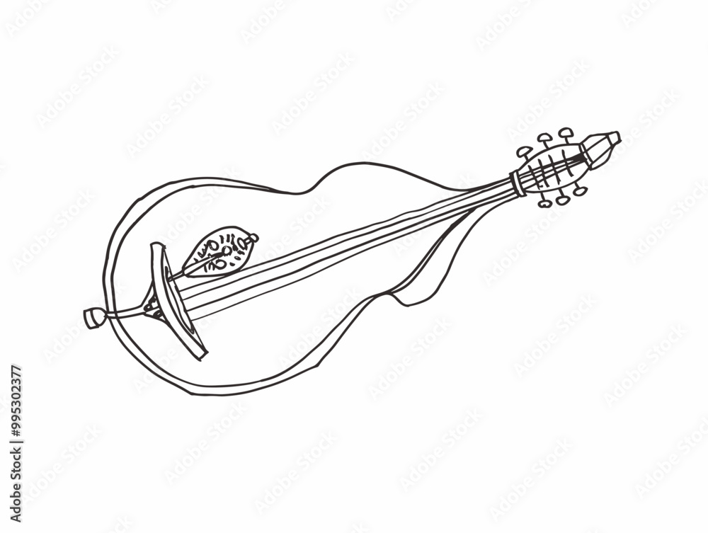 Continuous Line Intricacy: Unveiling the Elegance of a Traditional Instrument Continuous Line Intricacy: Unveiling the Elegance of a Traditional Instrument