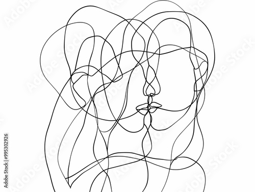 Integration of Diverse Cultures: A Single-Line Representation of Intertwined Harmonies and Coexistence