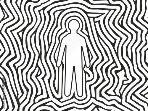 Labyrinth of Identity: A Single-Line Journey to Cultural Belonging