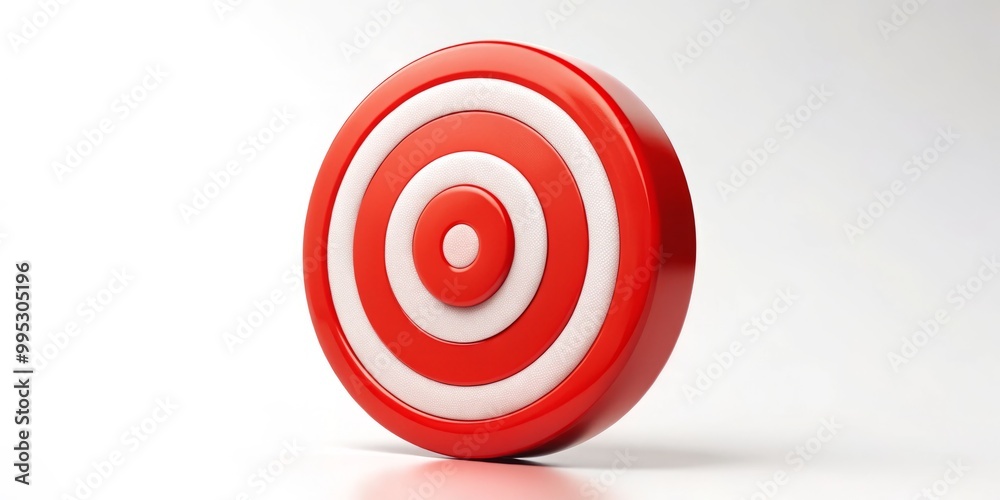 The striking red target set against a white canvas represents precision and focus, symbolizing motivation and clear The striking red target set against a white canvas represents precision and focus, symbolizing motivation and clear