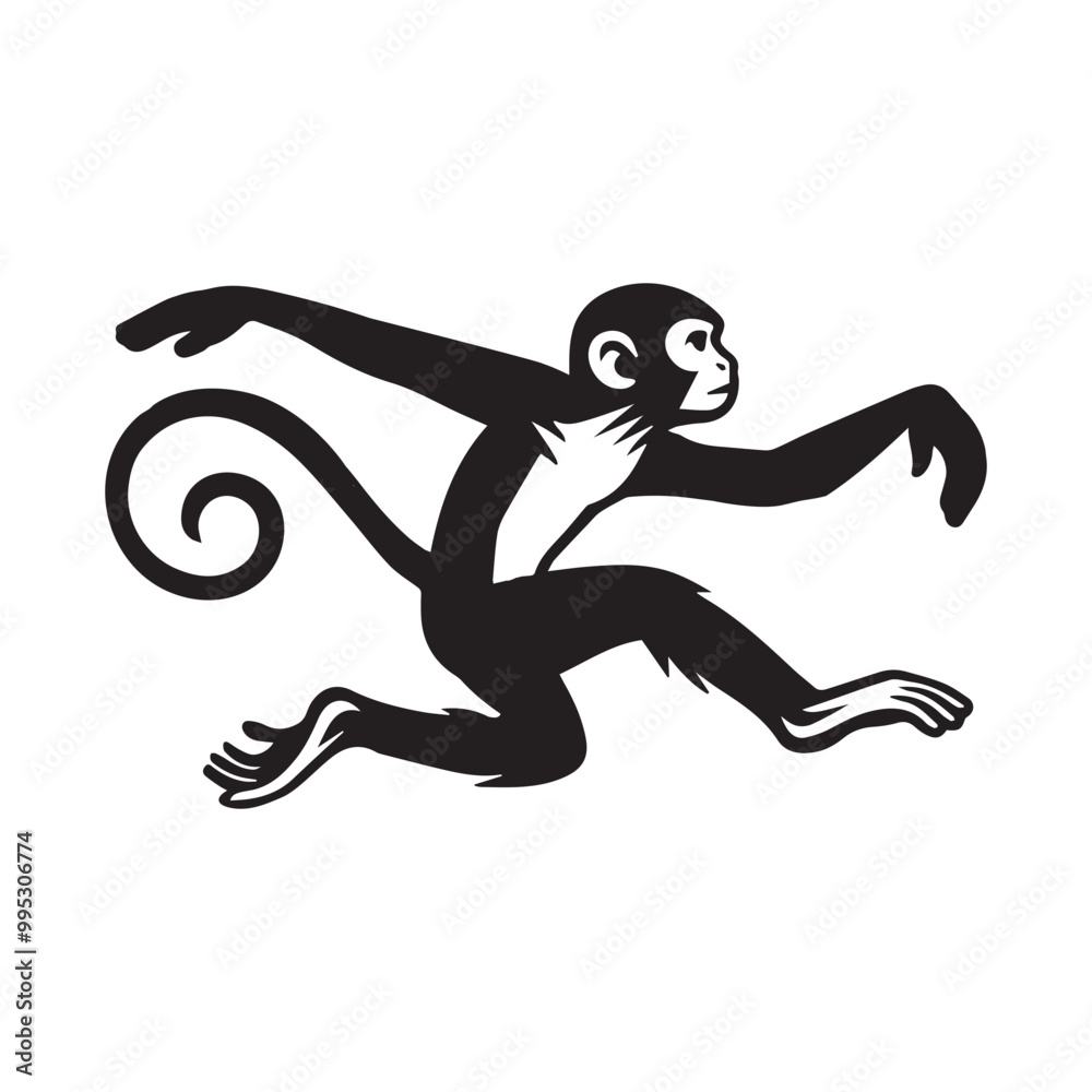 Monkey Clipart Design, Monkey Vector illustration in black and white
Monkey Clipart Design, Monkey Vector illustration in black and white