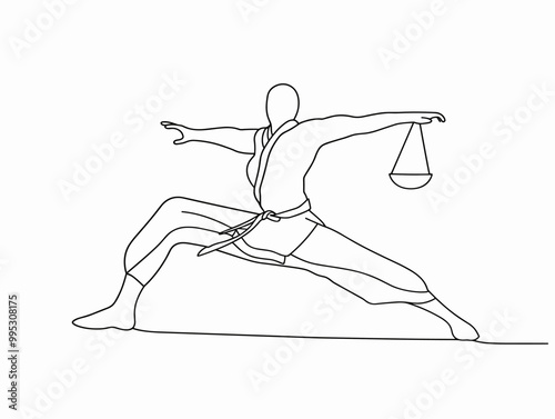 Martial Arts Balance: Discipline and Harmony in a Single Line