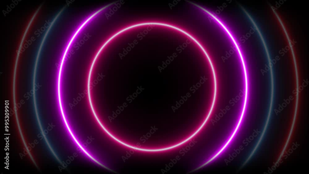 Neon Futuristic Abstract Background, Seamless Loop 4K Video Animation with Glowing Lights Neon Futuristic Abstract Background, Seamless Loop 4K Video Animation with Glowing Lights