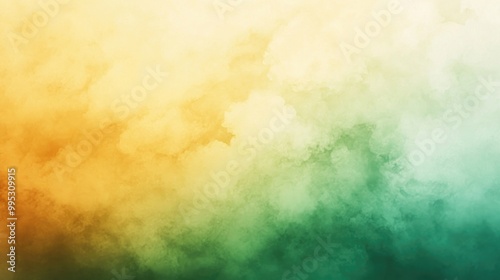 Soft dreamy gradient featuring hues of green yellow and orange