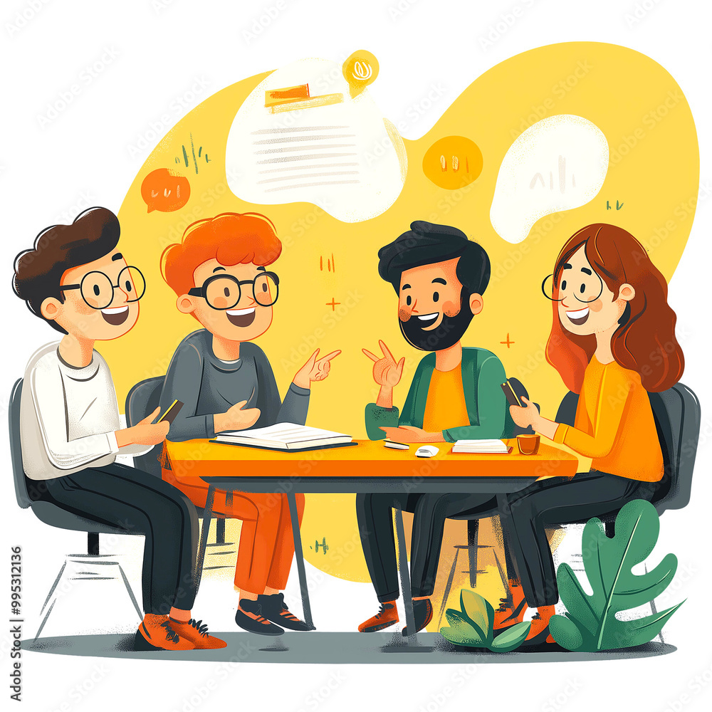 Diverse Group Engaging in Language Practice Diverse Group Engaging in Language Practice