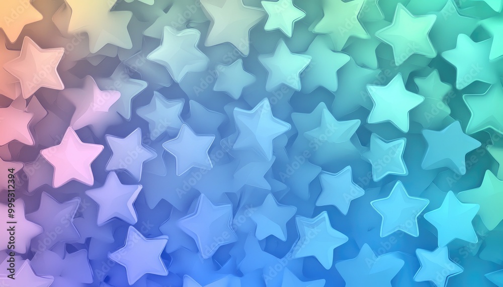 Light blue and green 2D cartoon texture featuring vibrant stars Colorful illustration with an abstract gradient ideal for advertising posters and banners Light blue and green 2D cartoon texture featuring vibrant stars Colorful illustration with an abstract gradient ideal for advertising posters and banners