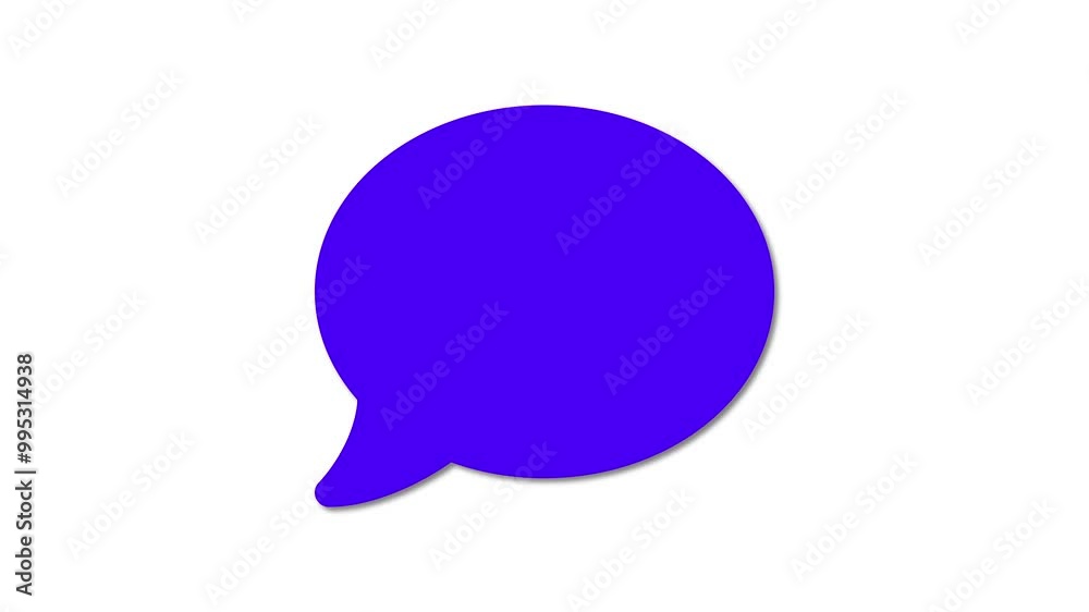 Blue speech bubble design on a minimalist white backdrop, perfect for conveying messages and ideas effectively. Blue speech bubble design on a minimalist white backdrop, perfect for conveying messages and ideas effectively.