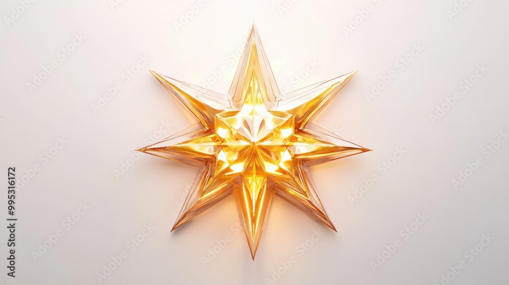 Enchanting star design set against a white backdrop