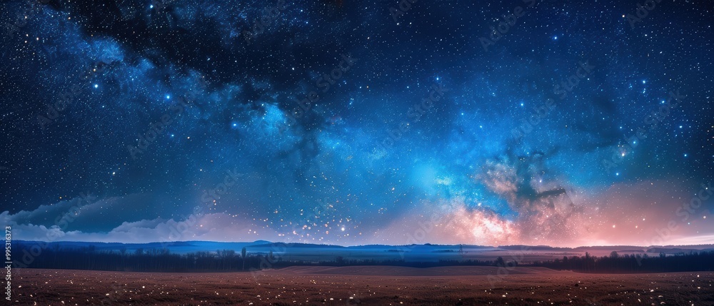Fototapeta premium Breathtaking Night Sky with Stars and Milky Way