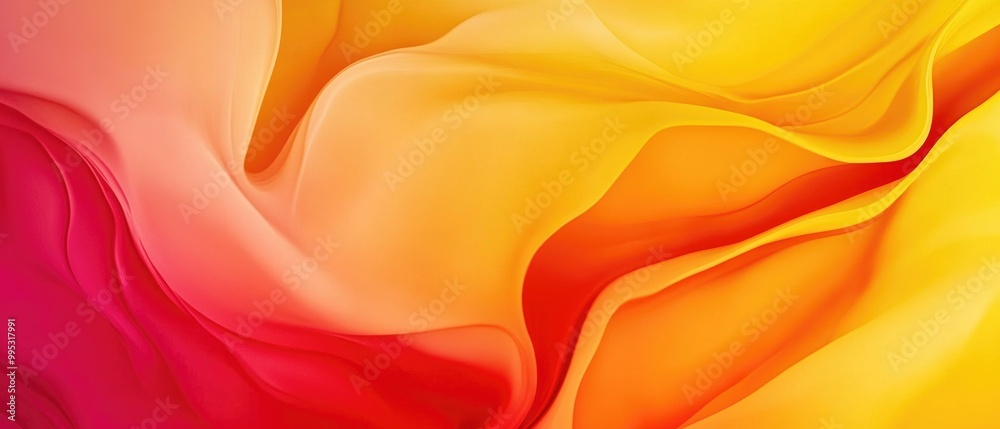 Obraz premium Abstract background featuring vibrant shades of yellow and red