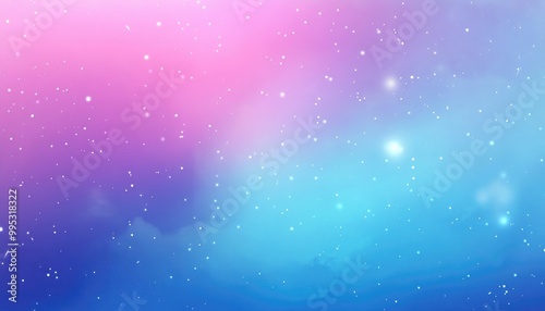 Light blue 2D cartoon backdrop featuring galaxy stars Blurred abstract background with gradient creates a dreamy space atmosphere ideal for your business advertising needs