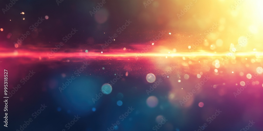 Fototapeta premium Abstract digital overlays with lens flares and light leaks for dynamic background effects