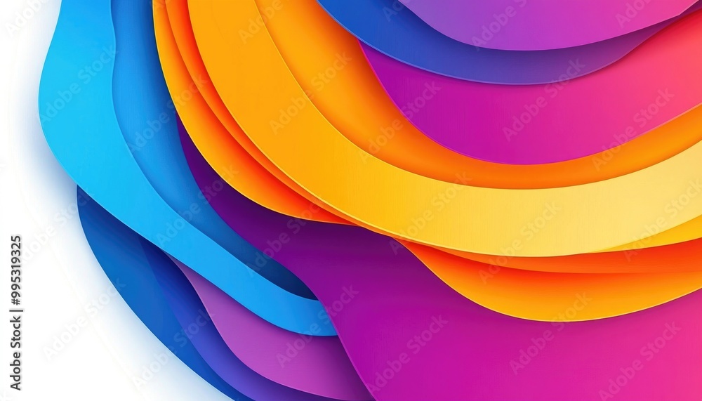Fototapeta premium Vibrant abstract design featuring a colorful layout suitable for magazine covers and business brochures
