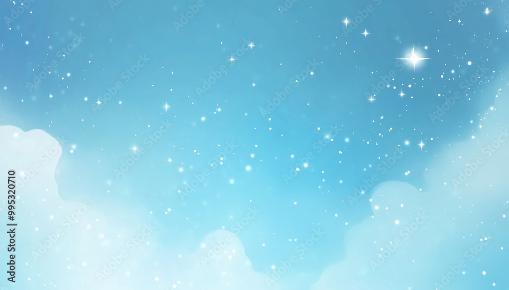 Light blue 2D cartoon backdrop featuring galaxy stars Soft blurred design in a minimalist style ideal for futuristic advertising or booklets Light blue 2D cartoon backdrop featuring galaxy stars Soft blurred design in a minimalist style ideal for futuristic advertising or booklets