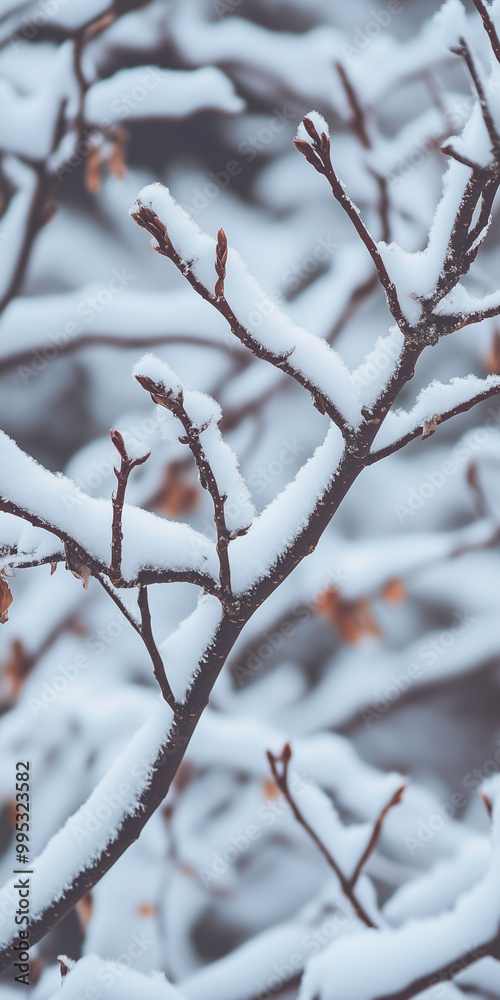 snow covered branches snow covered branches