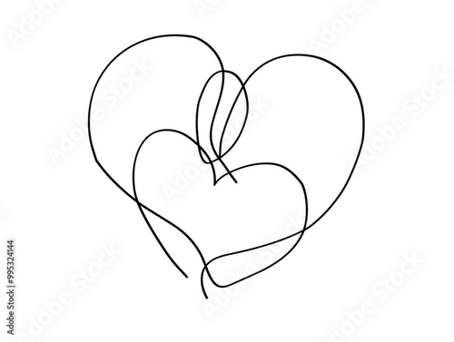 The Unbreakable Thread of Love: A Minimalist Representation of Shared Passion and Commitment