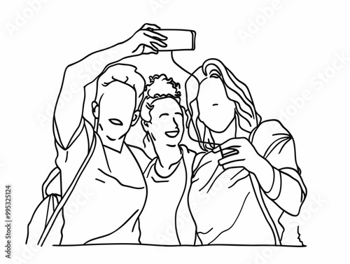 One-Line Self-Portrait: Capturing the Essence of Shared Moments