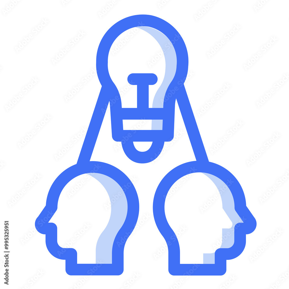 Idea & Lightbulb Icon Shady Style Idea & Lightbulb Icon Shady Style