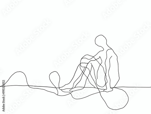 Metaphorical Ideas: a Continuous Line Drawing that Depicts an Idea's Journey from Genesis to Manifestation