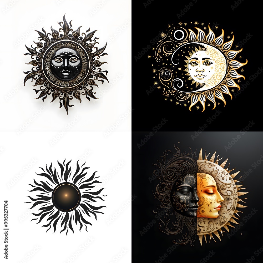 Fototapeta premium Sun image set 