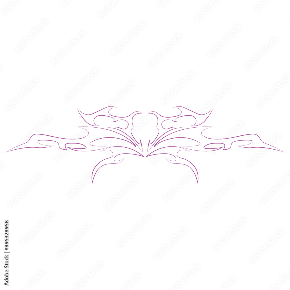 Neo tribal tattoo pink. Hand drawn vector illustration. Black tattoo design. Neo tribal tattoo pink. Hand drawn vector illustration. Black tattoo design.