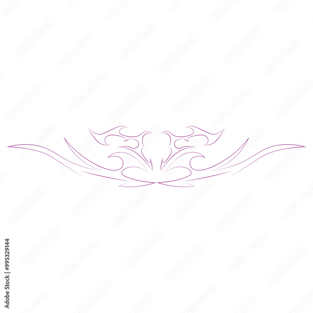 Neo tribal tattoo pink. Hand drawn vector illustration. Black tattoo design. Neo tribal tattoo pink. Hand drawn vector illustration. Black tattoo design.