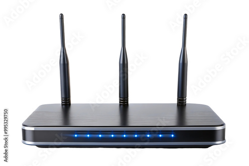 Wireless router on transparent background