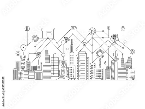 Smart City: A Single-Line Depiction of Connectivity and Innovation in Urban Environments