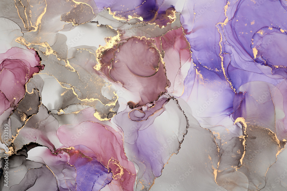 Natural luxury abstract fluid art painting in liquid ink technique. Tender and dreamy wallpaper. Mixture of colors creating transparent waves and golden swirls. For posters, other printed materials Natural luxury abstract fluid art painting in liquid ink technique. Tender and dreamy wallpaper. Mixture of colors creating transparent waves and golden swirls. For posters, other printed materials