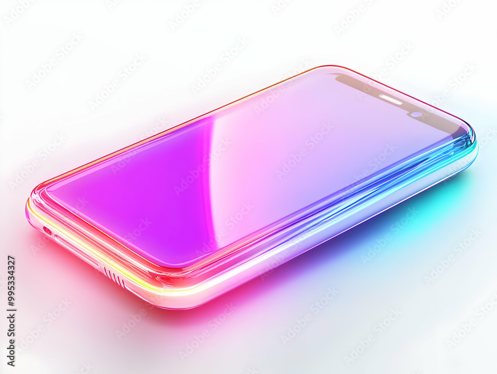 Flat Holographic Device Frame Concept: Create a Simple Vector Illustration Showcasing a Glowing Smartphone or Tablet, Perfect for Smart Business Presentations Flat Holographic Device Frame Concept: Create a Simple Vector Illustration Showcasing a Glowing Smartphone or Tablet, Perfect for Smart Business Presentations