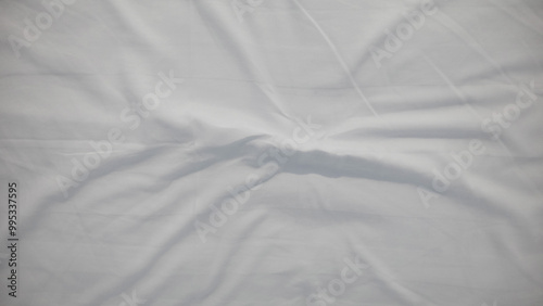 Wallpaper Mural White Bedding Sheets. Close up white wrinkled fabric texture rippled surface and background. Soft focus.                   Torontodigital.ca
