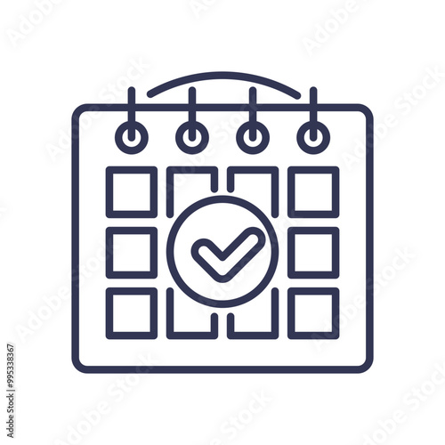 A calendar with a checkmark symbolizing a planned retirement date.