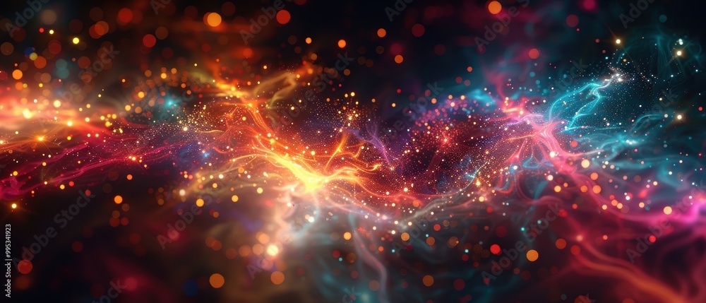 Vibrant Cosmic Abstract Digital Background Art Vibrant Cosmic Abstract Digital Background Art