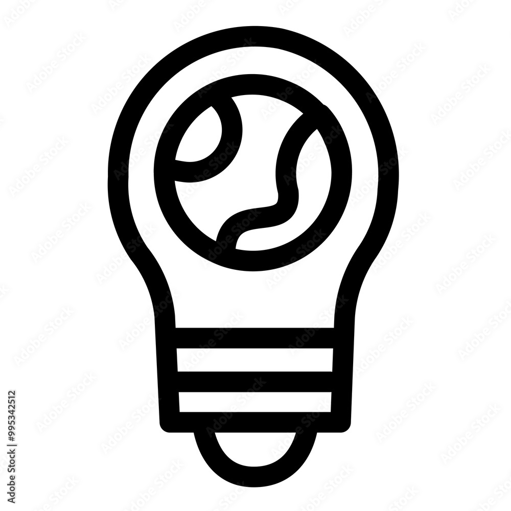 Idea & Lightbulb Icon Outline Style Idea & Lightbulb Icon Outline Style
