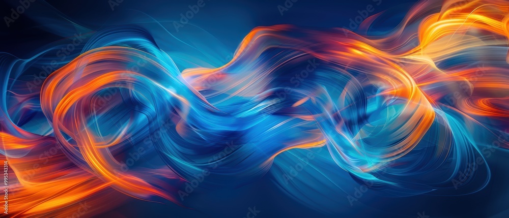 Naklejka premium Colorful Abstract Waves of Light and Energy