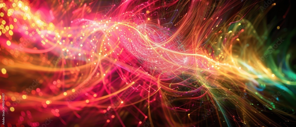 Colorful Abstract Light Trails in Motion Colorful Abstract Light Trails in Motion