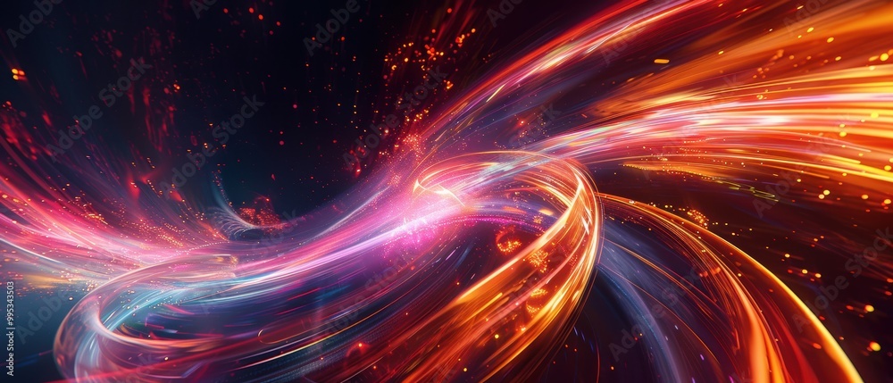 Fototapeta premium Vibrant Abstract Light Trails in Motion