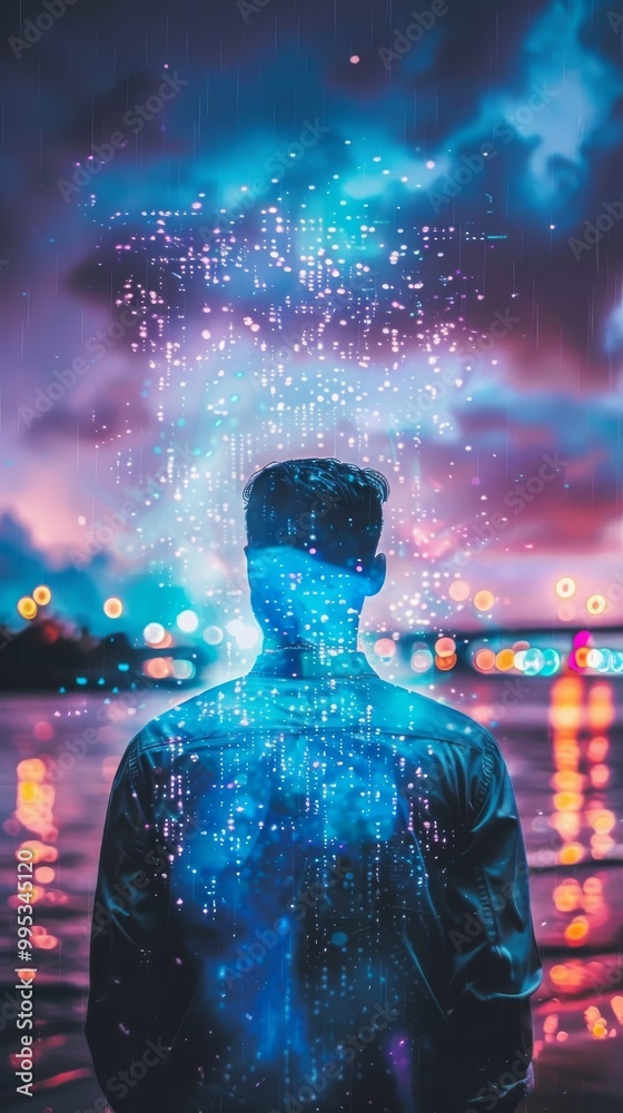 Fototapeta premium Surreal data-driven marketing strategy.