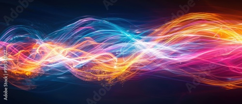 Colorful Light Trails with Abstract Motion Design