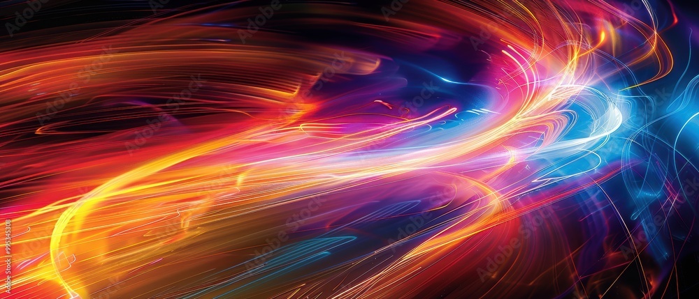 Vibrant Swirls of Light and Colorful Movement Vibrant Swirls of Light and Colorful Movement