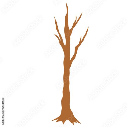 vector dry tree without leaves