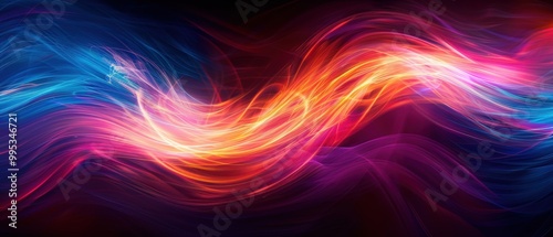 Wallpaper Mural Vibrant Abstract Light Waves Background Torontodigital.ca
