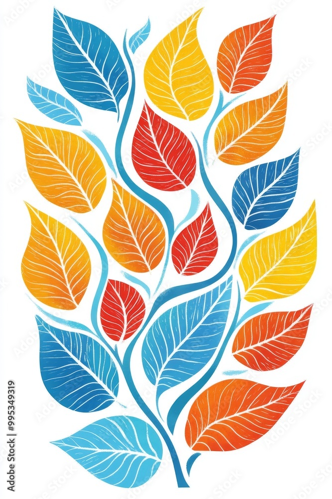 A vibrant collection of autumn leaves in warm colors celebrating the beauty of fall in a serene landscape A vibrant collection of autumn leaves in warm colors celebrating the beauty of fall in a serene landscape