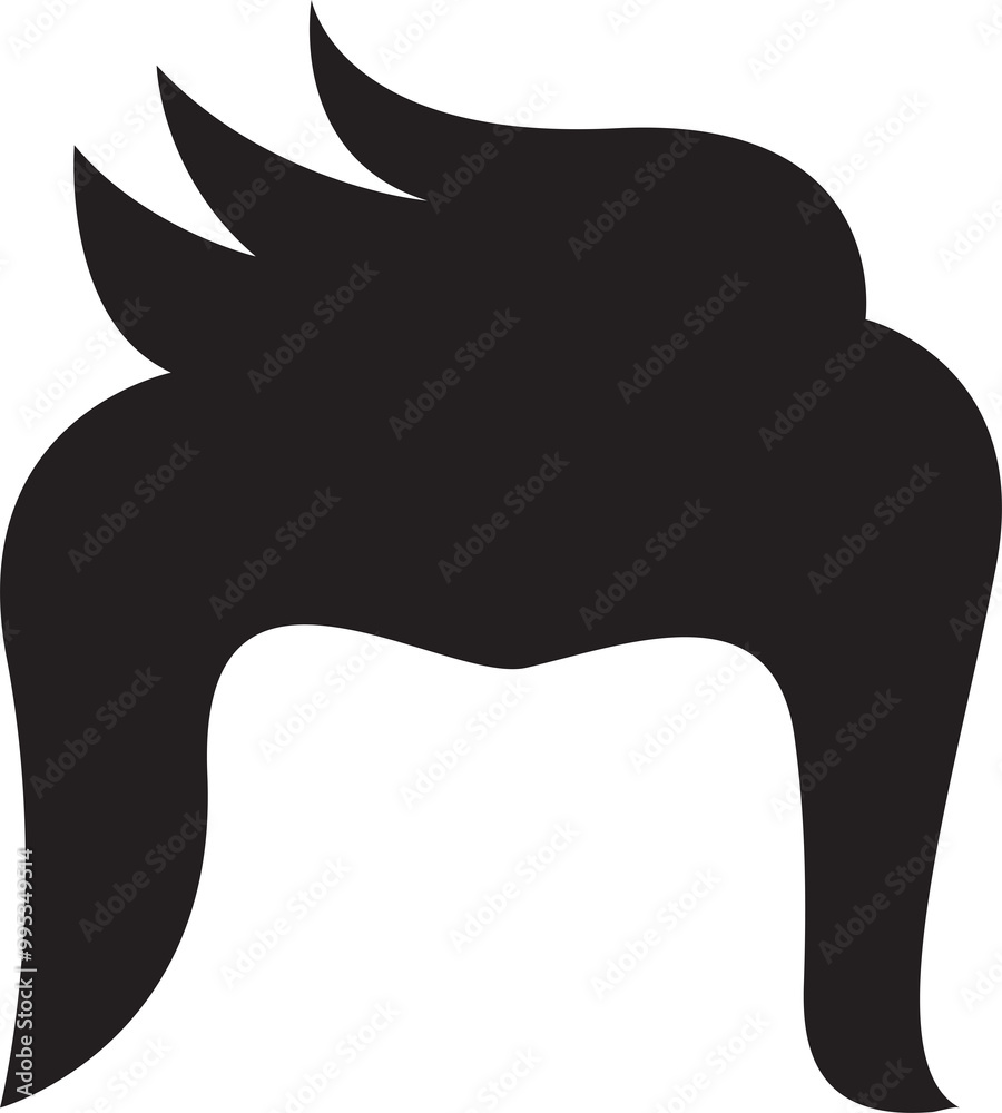Male Hairstyle Wig Icon Male Hairstyle Wig Icon