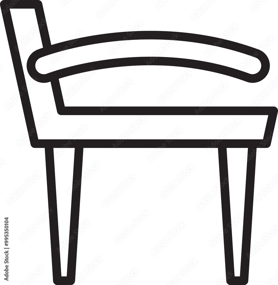 Chair Line Icon Illustration Chair Line Icon Illustration